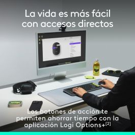 Logitech Ratón Inalámbrico Pop Mouse Lila - Alta Precisión, Personalizable, Multidispositivo