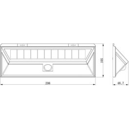 Foco solar de pared - GALIX - G4565 - Muy luminoso con detector de presencia - 300 Lúmenes