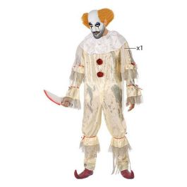Disfraz Payaso Macabro Adulto M-L Halloween Mono Beige