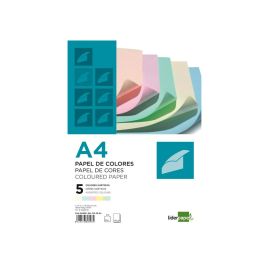 Papel Color Liderpapel A4 80 gr 5 Colores Surtidos Paquete De 500 Hojas