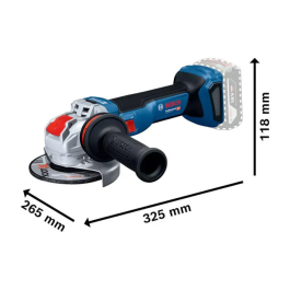 Bosch GWX 18V-11 S Solo L X-LOCK | Amoladora Angular Profesional Sin Escobillas, 125 mm, 18V (equivalente a 1100W) - GWX 18V-11 S