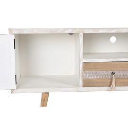 Mueble Tv Boho DKD Home Decor Natural Blanco 40 x 60 x 150 cm