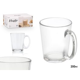 Vivalto Taza Desayuno Asa Cónica Vidrio Transparente 250 ml 11x10x8 cm Precio: 60.5. SKU: B199VWVJ6H
