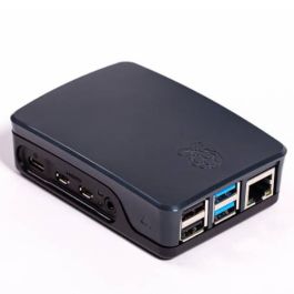 Caja para Raspberry Oficial Pi 4, Negro/Gris Raspberry