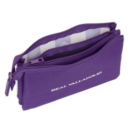 Portatodo Real Valladolid C.F. Blanco Morado 22 x 12 x 3 cm