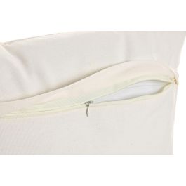 DKD Home Decor India 24 Cojin Boho Crudo Verde Marron 45x45cm Algodon Bordado a Mano (2 Unidades)