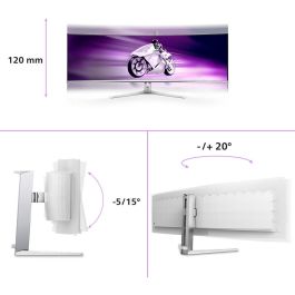 Philips 49M2C8900L Monitor Gaming Ultrapanorámico Curvo 49" Dual QHD 0.03ms 144Hz OLED Multimedia Blanco