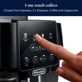DeLonghi Cafetera Magnifica Automática de Grano a Taza Negra para Espresso y Capuchino