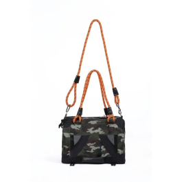 M Pets Bolsa de Transporte REMIX 2 en 1 Camuflaje y Naranja MPE6953182740902 Plegable Ligera Arnés con Cinturón 41 x 28 x 28 cm