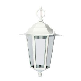 Edm Aplique Exterior Zurich Aluminio y Cristal Blanco E27 60W para Techo IP44 Ø19,5x90,5cm Precio: 8.49999953. SKU: S7916444