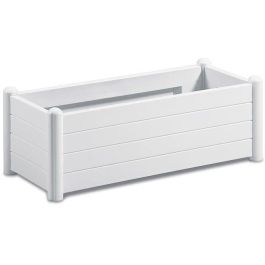 Stefanplast Bandeja Rectangular para Flores Blanca 100x43x35 cm con 80L de Capacidad y Acabado de Madera Precio: 75.49999974. SKU: B1ENLM52Q3