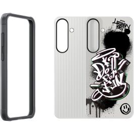 Samsung EF-JS936 Flipsuit Rugged Case para Galaxy S25+, funda protectora anti-caídas y rayones, negro/multicolor