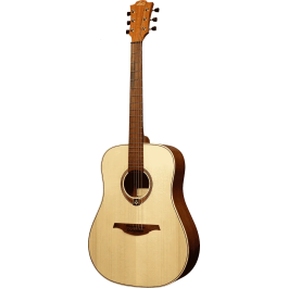 LAG Guitarra Acustica Dreadnought Zurdos Natural Satinado