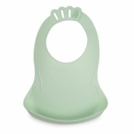 Thermobaby AAAMI10104 Set de 2 Baberos Bibou Verde Celadón Charm Gris