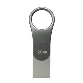 Silicon Power SP128GBUC3C80V1S Memoria USB-C 3.2 Gen 1 Dual 128GB Metálica de Aleación de Zinc C80