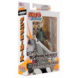 Bandai Figura de Acción Coleccionable Anime Heroes Naruto Shippuden Kakashi Hatake Cuarta Gran Guerra Ninja 17 cm con manos extra