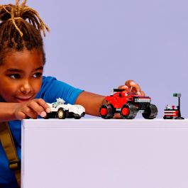 Lego Coche Silver Vs Monster Truck Knuckles 77118 Lego Sonic the Hedgehog, Set de Construcción con 2 Chaos Emeralds y Figuras de Knuckles y Silver, +8 Años