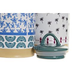 DKD Home Decor Bote Colonial Colección África de Gres Turquesa y Azul Mate, 19 cm Alto, Pack 4 Unidades, Apto Lavavajillas y Microondas DKD Home Decor Bote Colonial Colección África de Gres Turquesa y Azul Mate, 19 cm Alto, Pack 4 Unidades, Apto Lavavajillas y Microondas