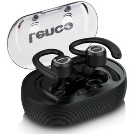 Lenco EPB-460BK Auriculares Bluetooth TWS Deportivos con Micrófono IPX5 Negro - 60h autonomía