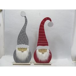 Figura Navidad Tradicional DKD Home Decor Gris Rojo 6 x 67.5 x 22 cm (4 Unidades) Precio: 24.58999994. SKU: B16N2XD6HX