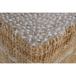DKD Home Decor Reposapiés Boho de Yute Natural 45 x 45 x 45 cm Hecho a mano, Juego de 2 Unidades