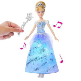 Mattel Disney Princess Muñeca Cenicienta Transformación JBF94 con Vestido Mágico Luces y Sonidos