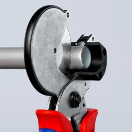 Knipex Tijeras para tubos, para Plástico y Aluminio, Negro/Azul/Rojo, corte hasta 2,6 cm, 210 mm