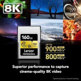Lexar 160Gb Professional Cfexpress Type A Card Gold Serie, Up To 900Mb/S Read 800Mb/S Write. Vpg 400 Lexar 160Gb Professional Cfexpress Type A Card Gold Serie, Up To 900Mb/S Read 800Mb/S Write. Vpg 400