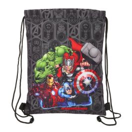 Bolsa Mochila con Cuerdas The Avengers Vendetta Negro 26 x 34 x 1 cm