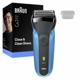 Braun BRA8700216735667 Serie 3 Afeitadora Eléctrica Azul y Negra Carga Rápida