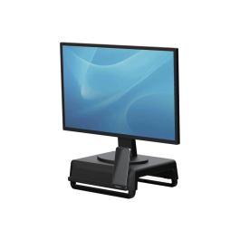 Fellowes Soporte para Monitor Breyta con 3 Ajustes de Altura, Soporta hasta 30 kg, 350x300x80/118/155 mm, Negro