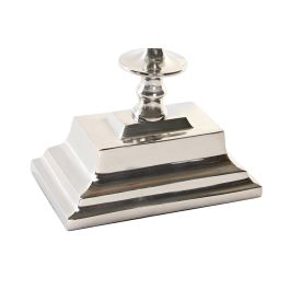 DKD Home Decor Reloj de Sobremesa Chic de Aluminio Plateado, 23x8x30 cm, Funciona con Pila AA