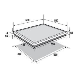 SAUTER SPI4664B Placa de inducción - 4 quemadores - 7200W - L60 x D51cm - Revestimiento de vidrio - Negro SAUTER SPI4664B Placa de inducción - 4 quemadores - 7200W - L60 x D51cm - Revestimiento de vidrio - Negro