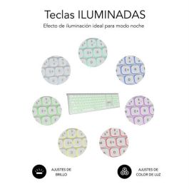 Subblim Teclado Bluetooth/2.4G Master Iluminado RGB, Conexión Triple, Compatible con Mac/iOS/Windows/Android, Teclas Cóncavas, Referencia SUBKB-3MIE300