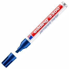 Edding Marcador Permanente 3300 Punta Biselada Azul 1-5mm para Papel Cartón Metal Plástico Vidrio (10 Unidades) (10 Unidades) Precio: 22.49999961. SKU: B1AJKL4229
