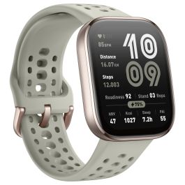 Amazfit Bip 6 Stone Reloj Inteligente GPS Pantalla AMOLED de 1.97" (390 x 450) Oro y Correa Gris