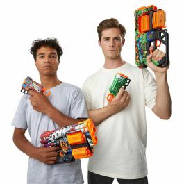 Zuru X-SHOT Dread Lanzador de Dardos, XSH4894680021259, Cañón Giratorio Doble, 7 Diseños, Alcance 27 m