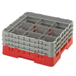 CAMBRO - 9S638-168 - Cesta de lavado 9 comp. 3 alturas - 14,8 cm Ø máx. - alt. máx. 17,6 cm - 50 x 50 x 22,5 cm - Azul Precio: 77.69000052. SKU: B17CD6XNFE
