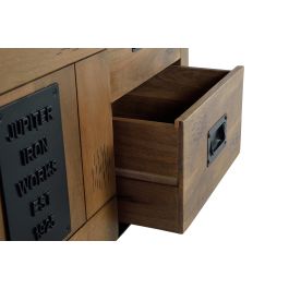 GINER Y COLOMER Vitrina de Madera de Mango con Puerta Corredera y 2 Cajones