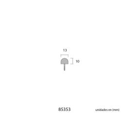 Edm Porta-estante semiredondo pequeño blanco - Pack de 8 unidades