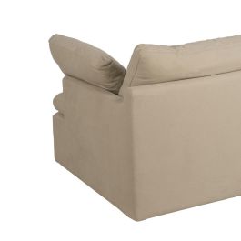 Sofá 2 Plazas Beige Tejido-Madera 180 X 100 X 83 cm