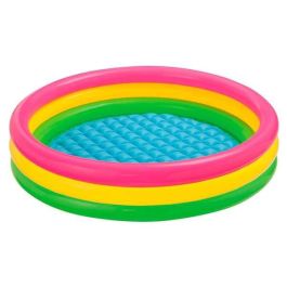 Piscina hinchable 3 aros colores con suelo hinchable (capacidad 131 litros) (+ 2 años)114x25 cm - modelos surtidos Piscina hinchable 3 aros colores con suelo hinchable (capacidad 131 litros) (+ 2 años)114x25 cm - modelos surtidos