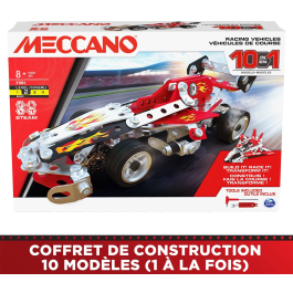 BANDAI Meccano Coche de Carreras APM20104 - Kit de Construcción con 10 Modelos