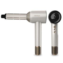 Cecotec Secador de Pelo DryGlam Waves Champagne 1600W Plasma Coanda 4en1 Pantalla Digital