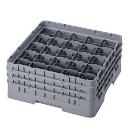 CAMBRO - 25S638-151 - Cesta de lavado 25 comp. 3 alturas - 8,7 cm Ø máx. - alt. máx. 17,6 cm - 50 x 50 x 22,5 cm - Gris claro Precio: 73.89000036. SKU: B19FFB26AZ