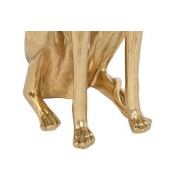 DKD Home Decor Figura Decorativa de Galgo Glam Dorado en Resina - Escultura de 78 cm Alto x 42.5 cm Ancho para Hogar