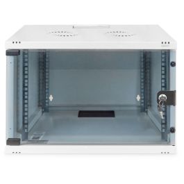 Digitus Armario mural 19" 7HE 370x540x400mm, puerta de cristal, gris (RAL 7035) sin montar