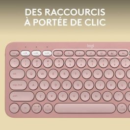 LOGITECH - Teclado inalámbrico - Pebble Keys 2 M380s - Bluetooth - Botón Easy-Switch - Rosa - (920-011805)