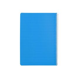 Cuaderno Espiral Liderpapel Din A4 Pautaguia Tapa Plastico80H 90 gr Cuadro Pautado 4 mm Con Margen Color Azul 5 unidades