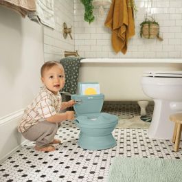 Ingenuity ING0074451998735 Inodoro Infantil Mini con Reductor, Descarga Musical y Compartimento para Toallitas Integrado, Verde